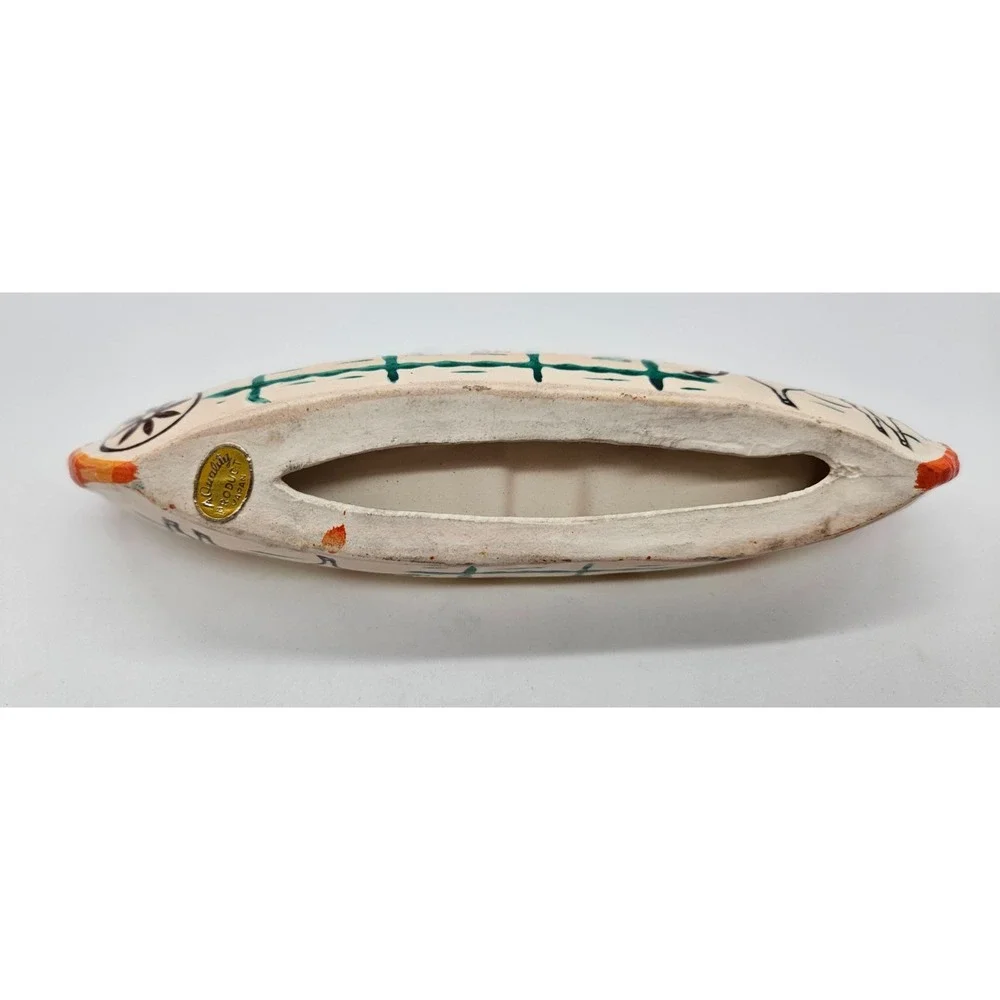 Vintage Japan Ceramic Salt and Pepper Shakers Indigenous Figures in Canoe Set